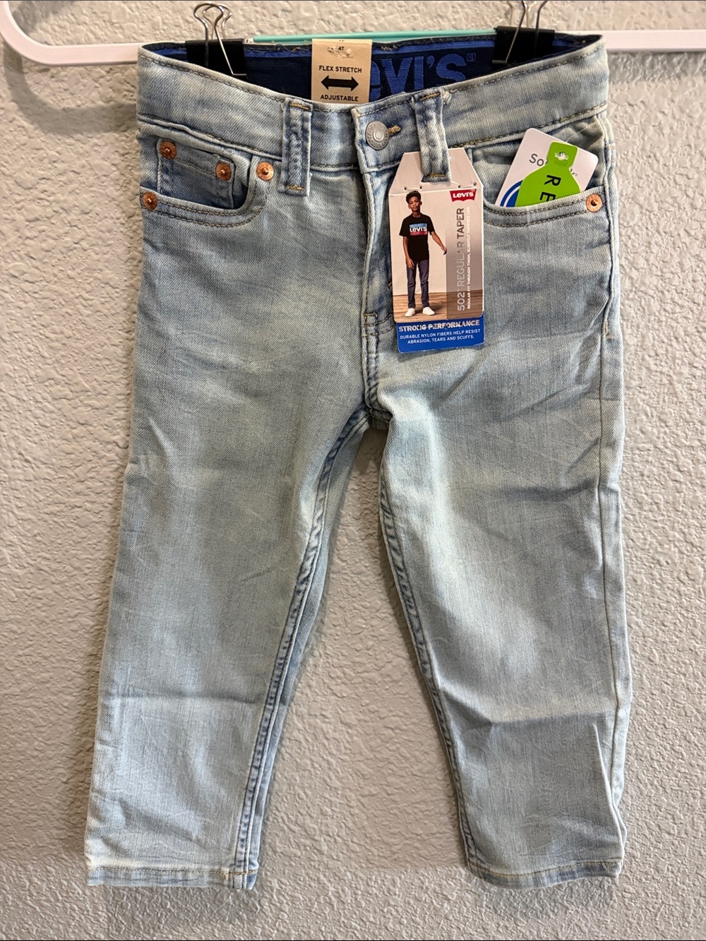 Levi's Light Blue Kids Tapered 502 Jeans strong performance size 4T